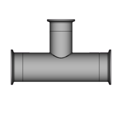 T-Stück reduziert C-C-C Clamp DIN 32676 DN 50/40 1.4307/304L