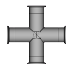 Kreuzstück C-C-C-C Clamp DN 50 .4307/304L